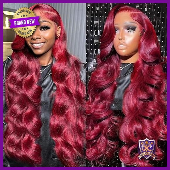 28 Inch Human Hair Lace Front Wig Pre Plucked Body Wave 180 Density